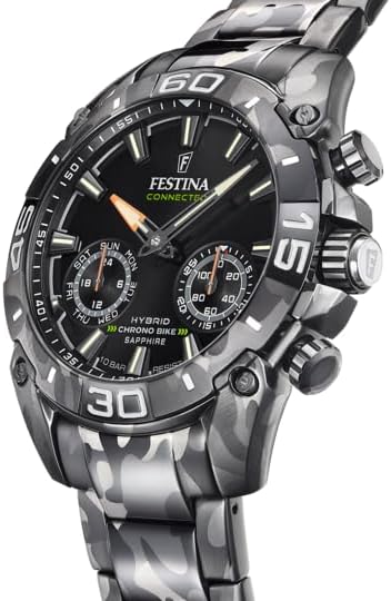 Festina Reloj Hombre F20545/1 Smartwatch Caja de Acero Inoxidable 316l Correa de Acero Inoxidable 316l Negro