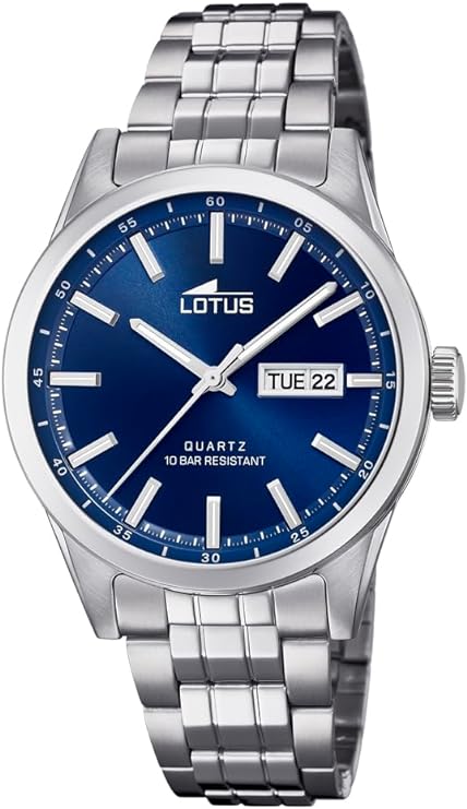 LOTUS Reloj Hombre 18670/3 Acero Clasico Caja de Acero Inoxidable 316l Plateado Correa de Acero Inoxidable 316l Plateado