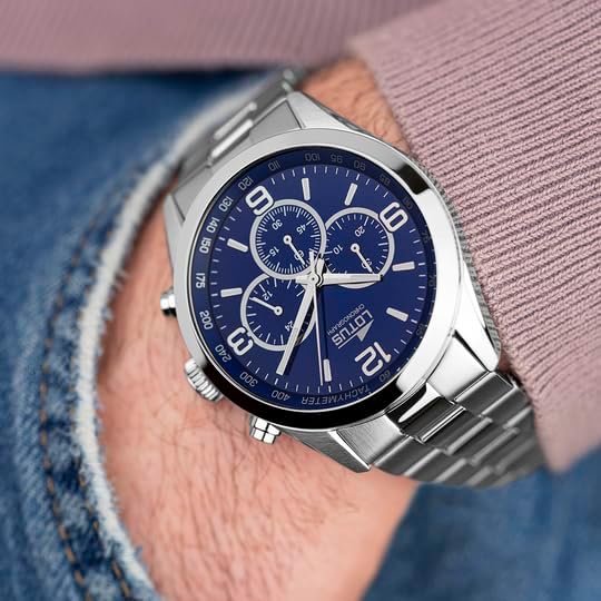Lotus Watches Reloj Cronógrafo para Hombre de Cuarzo con Correa en Acero Inoxidable 18152/4