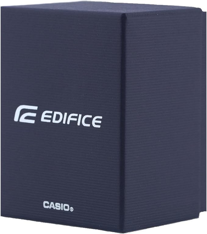 Casio EDIFICE Reloj en caja sólida, 10 BAR, Dorado/Negro, para Hombre, con Correa de Acero inoxidable, EFR-556D-1AVUEF