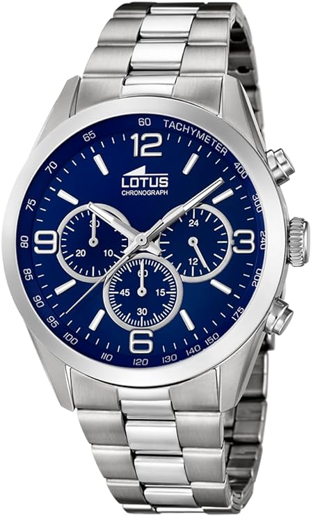 Lotus Watches Reloj Cronógrafo para Hombre de Cuarzo con Correa en Acero Inoxidable 18152/4