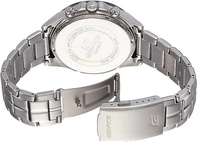 Casio EDIFICE Reloj en caja sólida, 10 BAR, Dorado/Negro, para Hombre, con Correa de Acero inoxidable, EFR-556D-1AVUEF