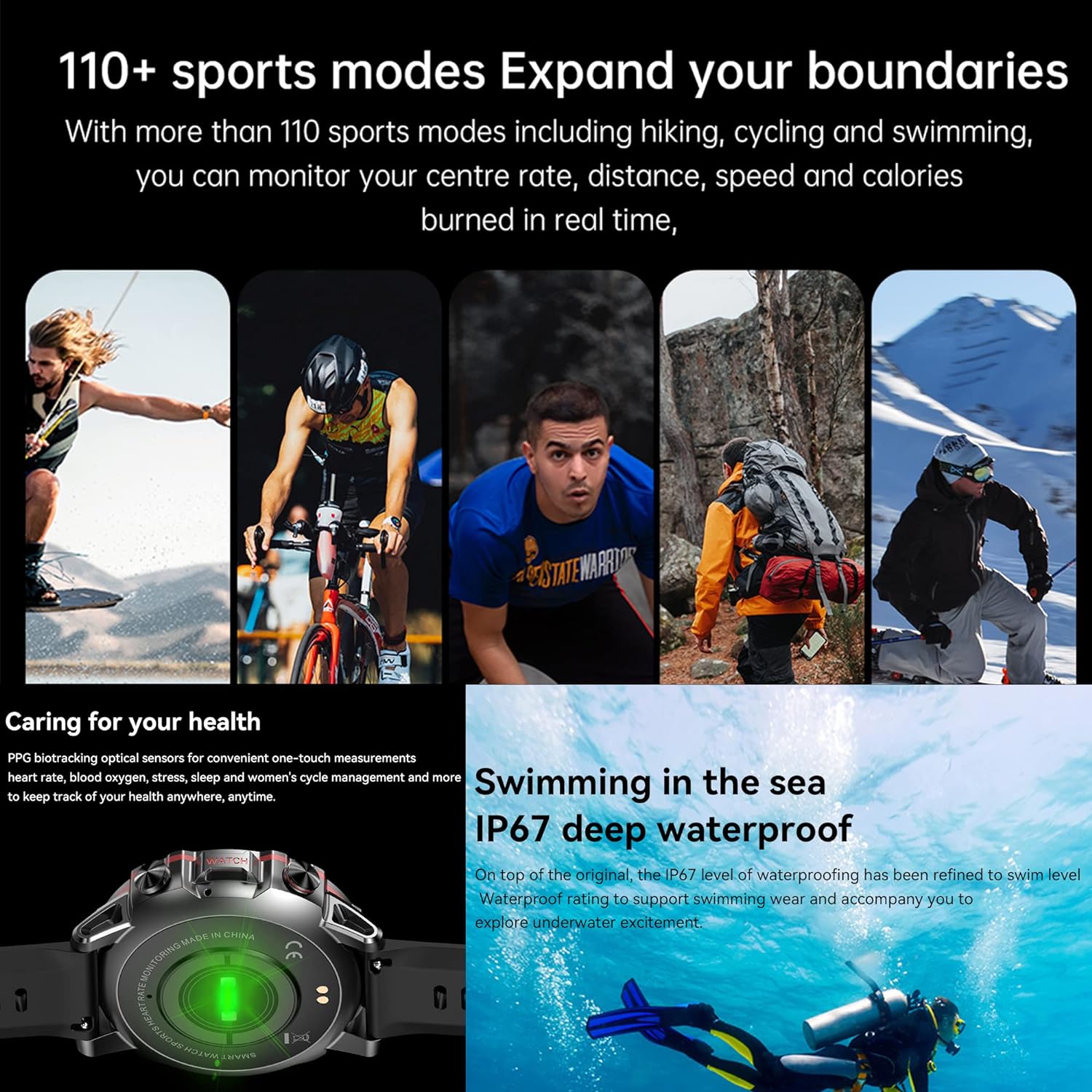 ZPIMY Men's Smart Watch with Call and Whatsapp, 5ATM Waterproof Smartwatch, 1.43" AMOLED Men's Sports Watch with Sleep Monitor, Blood Oxygen, Pedometer, Heart Rate Monitor Android iOS (Silver) 