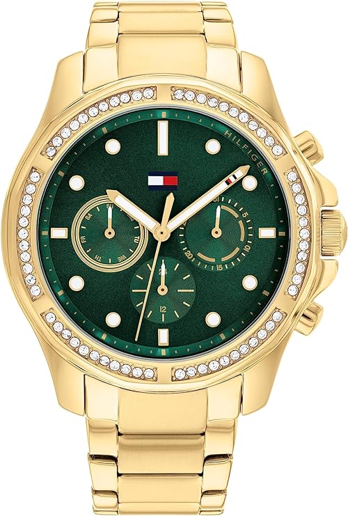 Tommy Hilfiger Reloj Analógico de Cuarzo multifunción para Mujer con Correa