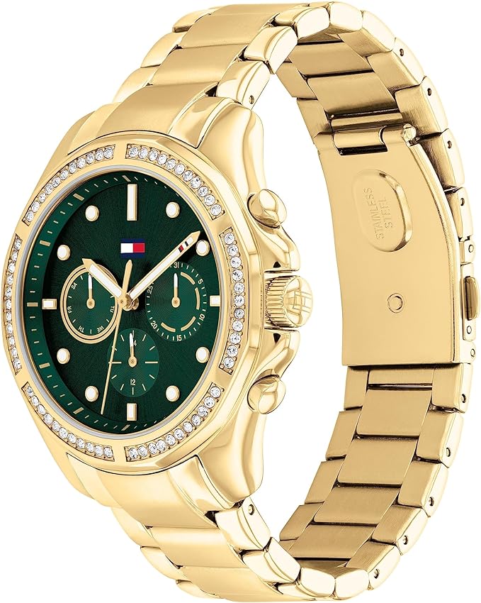 Tommy Hilfiger Reloj Analógico de Cuarzo multifunción para Mujer con Correa