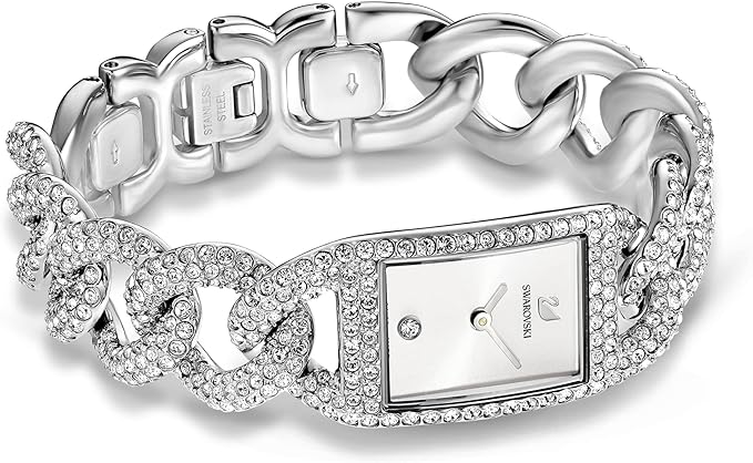 Swarovski Reloj para Mujer, Acero Inoxidable con Cristales Transparentes, de La Colección Cocktail de Swarovski