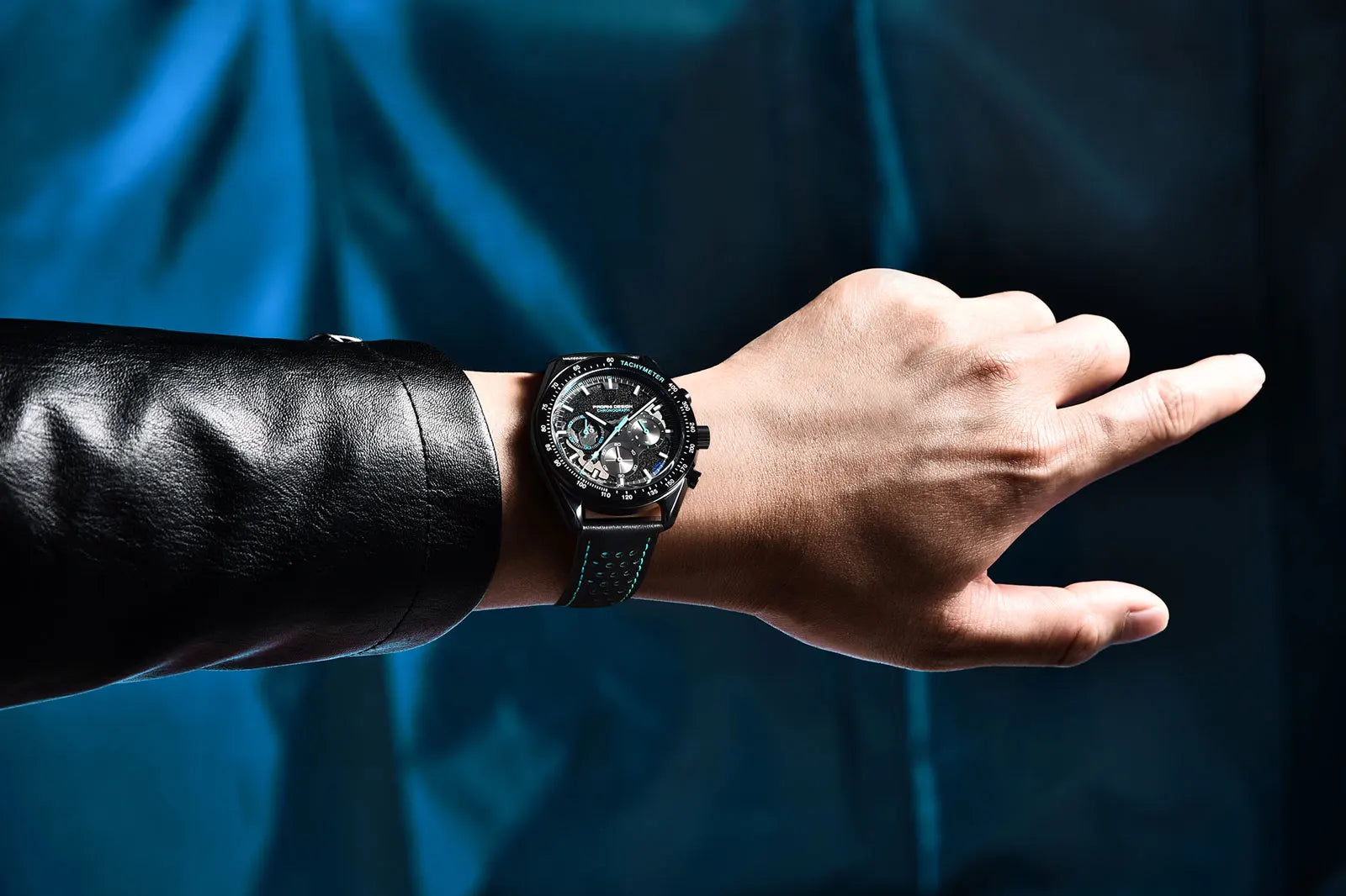 PAGANI DESIGN-Reloj analógico de cuarzo para hombre, accesorio de pulsera resistente al agua con cronógrafo, complemento masculino deportivo de marca de lujo con diseño de Luna y cristal de zafiro AR, 1779