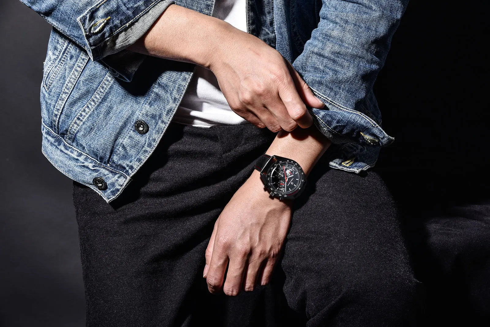 PAGANI DESIGN-Reloj analógico de cuarzo para hombre, accesorio de pulsera resistente al agua con cronógrafo, complemento masculino deportivo de marca de lujo con diseño de Luna y cristal de zafiro AR, 1779