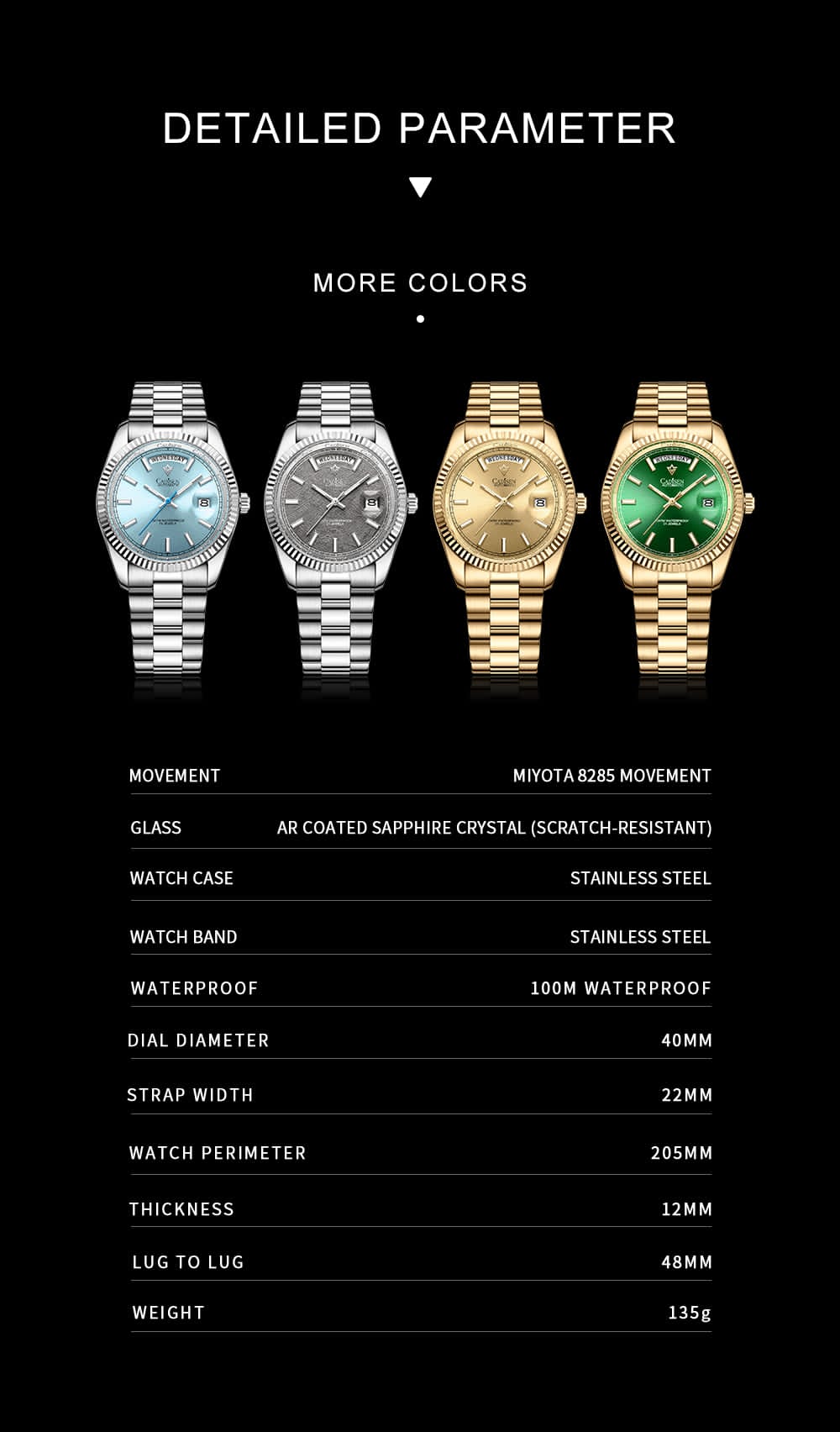 CADISEN UNISEX WATCH