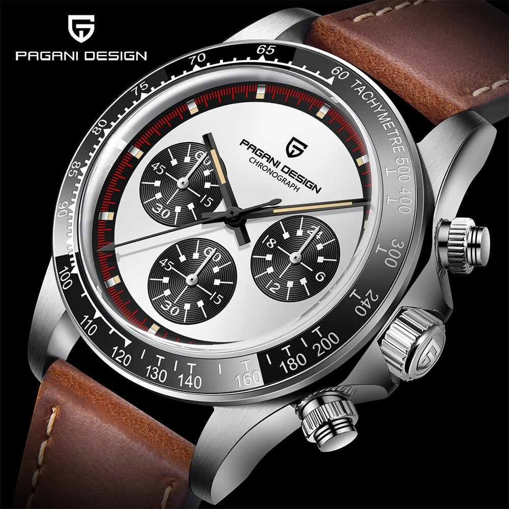 PAGANI DESIGN V2-reloj deportivo de cuarzo para hombre, cronógrafo de cristal de zafiro luminoso, Japón, 40MM, VK63, marca superior