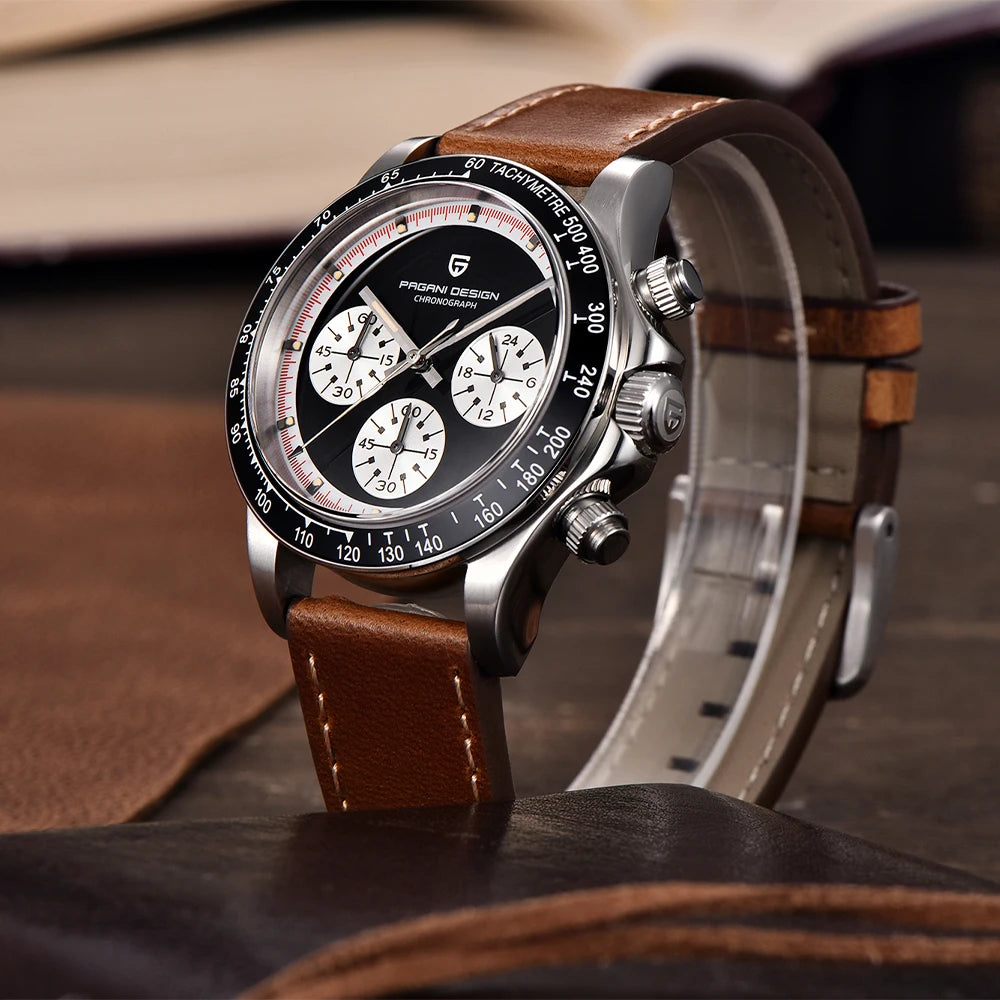 PAGANI DESIGN V2-reloj deportivo de cuarzo para hombre, cronógrafo de cristal de zafiro luminoso, Japón, 40MM, VK63, marca superior