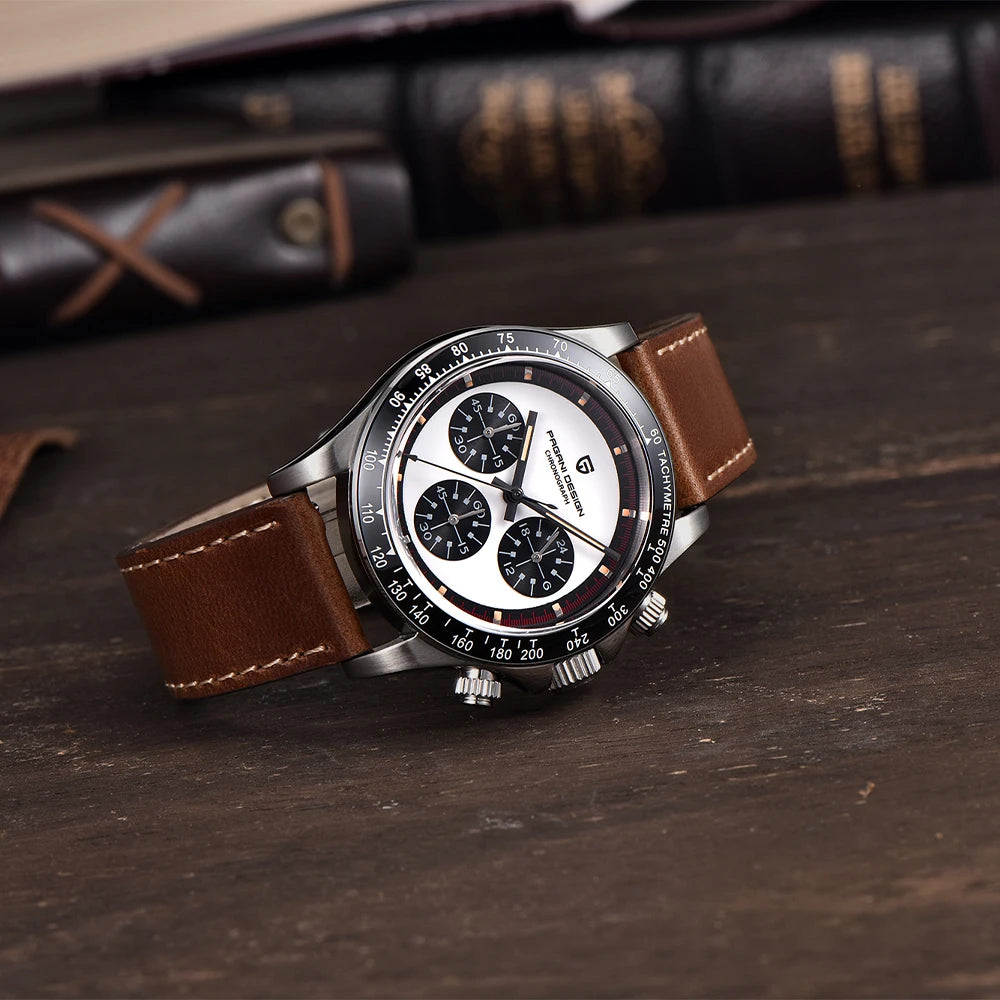 PAGANI DESIGN V2-reloj deportivo de cuarzo para hombre, cronógrafo de cristal de zafiro luminoso, Japón, 40MM, VK63, marca superior