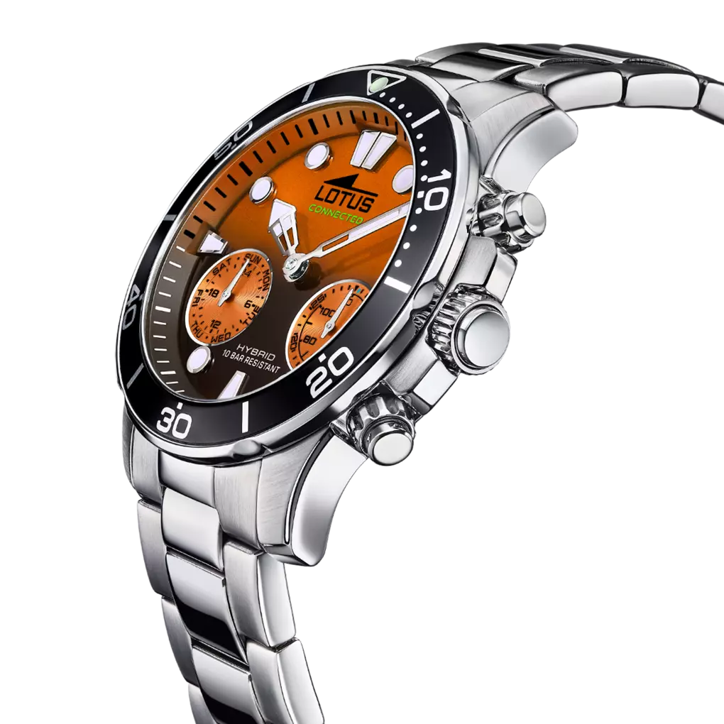 RELOJ DE HOMBRE LOTUS CONNECTED CON ESFERA NARANJA