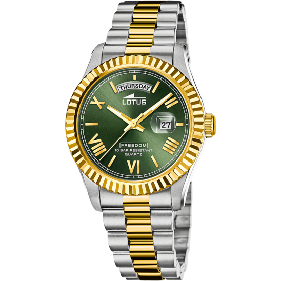 RELOJ DE HOMBRE LOTUS FREEDOM CON ESFERA VERDE