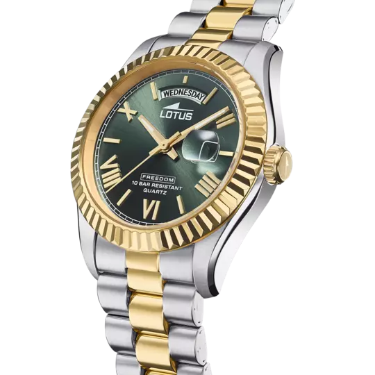 RELOJ DE HOMBRE LOTUS FREEDOM CON ESFERA VERDE