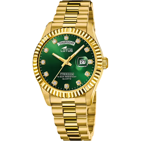 RELOJ DE HOMBRE LOTUS FREEDOM CON ESFERA VERDE